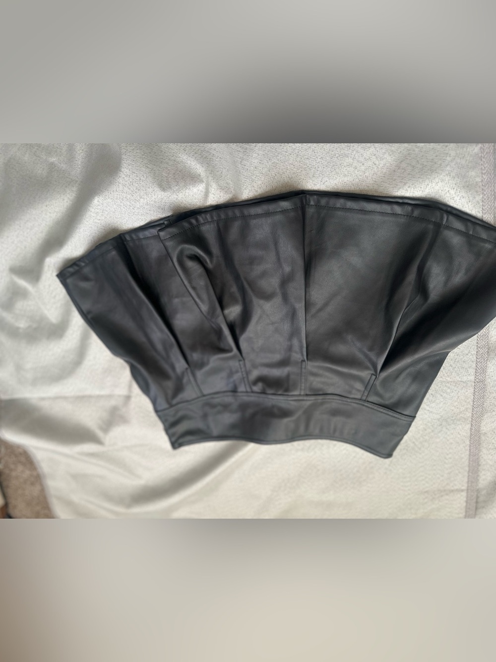 Black Faux Leather Skirt